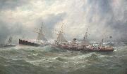 George Parker Greenwood White Star Liner Adriatic oil painting